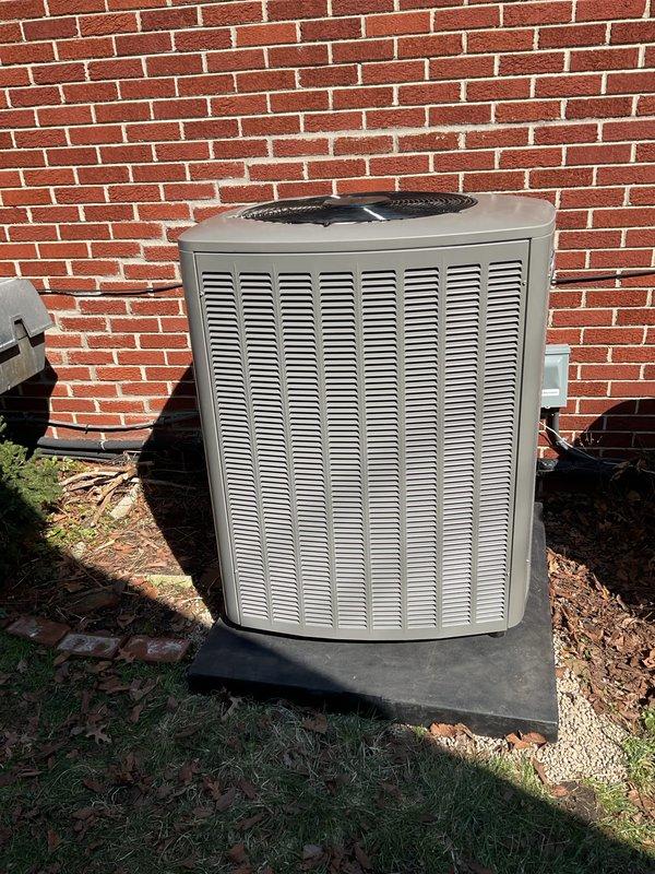 Completed full HVAC system installation including 70,000 BTU furnace and 3-ton air conditioning unit with right-side configuration. Installation included S40 thermostat, humidifier, condensate pump, duct liner, and reconnection of existing electronic air cleaner after verification. Obtained mechanical and electrical permits, positioned outdoor condenser unit on concrete pad against building exterior, and ensured system qualifies for utility rebate program under AHRI certificate 216722046.