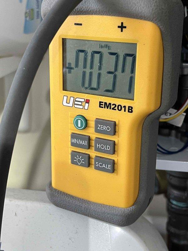 Performed seasonal tune-up and combustion analysis on 1-year-old natural gas furnace located in utility room. Combustion testing revealed optimal performance with oxygen levels at 4.7%, carbon monoxide at 23 ppm, carbon dioxide at 9.2%, and combustion efficiency at 100.0% with stack temperature of 64°F. All equipment operating within manufacturer specifications with no deficiencies noted.