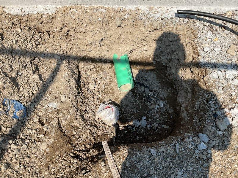 Provided estimate for installation of water supply piping from interior plumbing system to exterior location for sprinkler system connection. Assessed existing mechanical room manifold assembly and identified appropriate tie-in point at copper distribution system. Evaluated exterior routing path through foundation or wall penetration to designated outdoor termination point where third-party irrigation contractor will complete sprinkler system hookup.