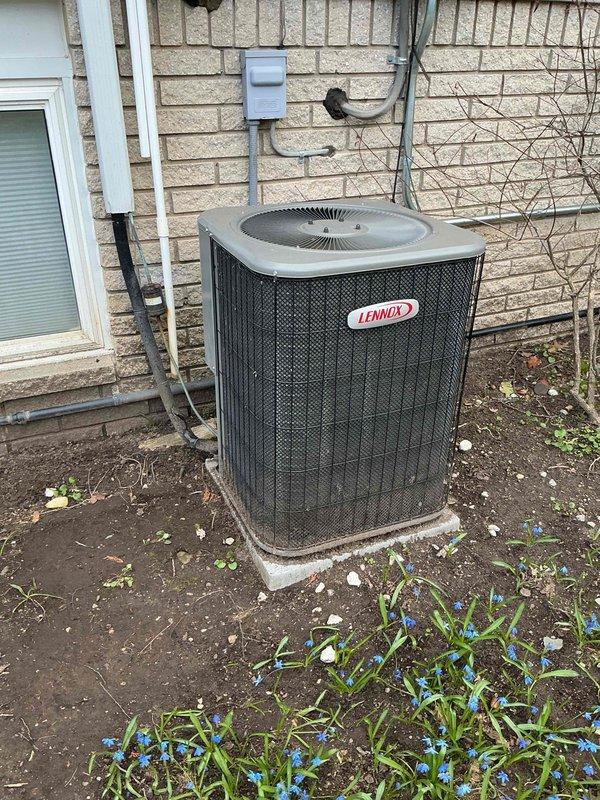 Completed comprehensive preventive maintenance on a twelve-year-old Space Pak small-duct high-velocity air conditioning system located in attic space. Performed full system inspection including thermostat control board diagnostics, verified electrical connections and component integrity, cleaned condenser coil on outdoor Lennox unit, checked refrigerant levels, and tested system operation. All components found functioning within normal parameters with no immediate repairs required.