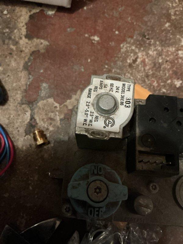 Responded to no-heat call on 35-year-old steam boiler located in basement. Upon inspection, found unit failing to ignite due to faulty gas valve assembly. Diagnosed complete gas valve failure preventing proper fuel delivery to burner. Removed defective gas valve, installed new replacement unit, reconnected all gas and electrical connections, and tested system for proper ignition sequence. Verified flame sensor operation, confirmed adequate gas pressure, and ensured safe burner operation. System restored to full heating functionality with all safety controls operating within manufacturer specifications.