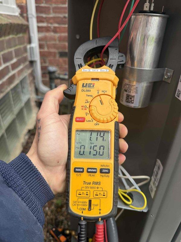 Performed initial system start-up and operational verification on newly installed air conditioning unit. Conducted comprehensive electrical diagnostics using clamp meter to verify proper amperage draw and voltage readings across system components, including capacitor and compressor circuits. All measurements confirmed within manufacturer specifications, unit operating efficiently with no deficiencies noted upon completion of start-up procedure.