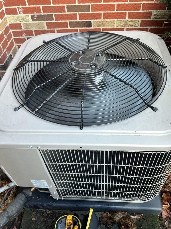 Completed comprehensive AC tune-up and inspection on 20-year-old outdoor condensing unit. Performed standard maintenance protocol including system performance evaluation, electrical testing, refrigerant level assessment, and condenser coil inspection. Noted vegetation encroachment requiring clearance and debris accumulation around unit base that may restrict airflow; customer advised of recommended clearance maintenance for optimal system efficiency and longevity.