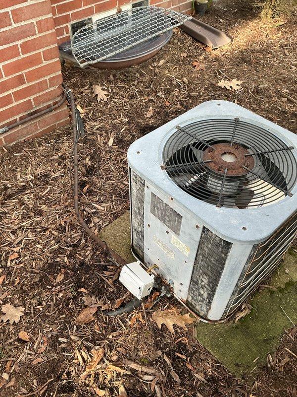 Completed installation of 2.5-ton air conditioning system with matching evaporator coil on left side of residence. Reconnected all electrical and refrigerant lines, verified thermostat operation and system functionality, and confirmed proper equipment communication. Mechanical, electrical, and air conditioning permits were requested and system was tested to ensure optimal performance upon startup.