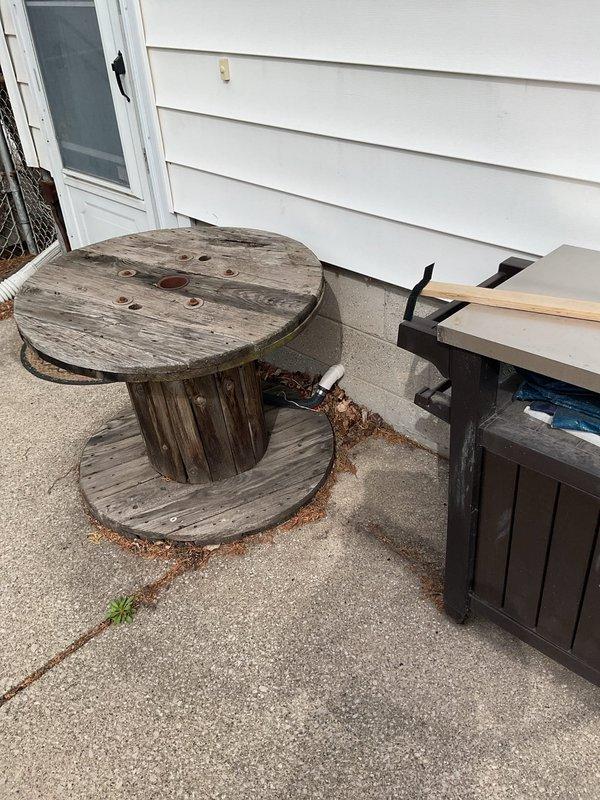 Responded to service call for basement water drainage concerns. Upon inspection, found existing sump pump system with visible floor staining indicating previous water infiltration issues. Evaluated PVC discharge piping configuration running from basement floor to exterior discharge point. Verified pump operation and assessed drainage patterns on concrete floor surface. Confirmed system functionality and provided recommendations for ongoing moisture management in below-grade space.