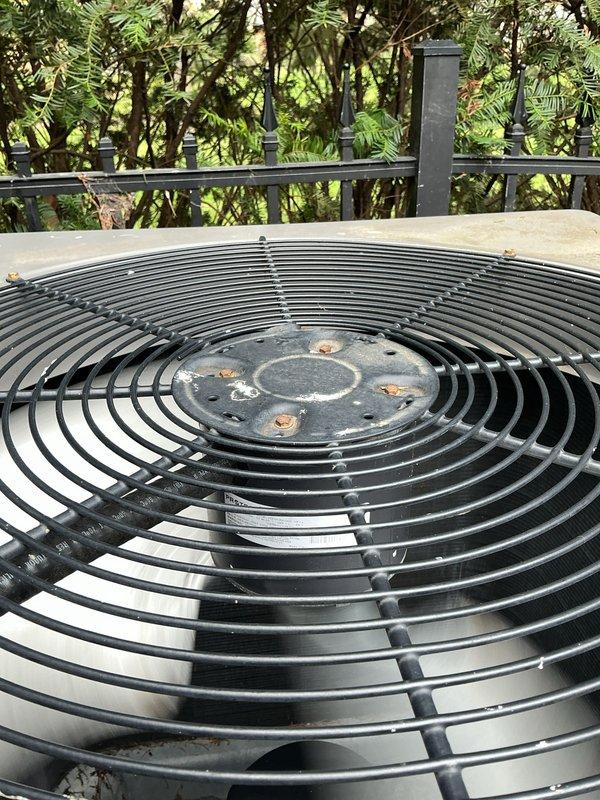 Completed Gold AC inspection on two residential air conditioning units, both approximately 4 years old, with air handlers located in attic and basement. Performed comprehensive maintenance evaluation of outdoor condensers, including inspection of fan grille assemblies, protective guards, and overall unit condition. Verified proper operation of both systems and documented equipment status through photographic records. Units showed normal wear consistent with age and outdoor exposure, with minor debris accumulation on protective grilles. Coordinated parts procurement for separate 30 kW Generac generator maintenance to be performed in conjunction with AC inspection service.