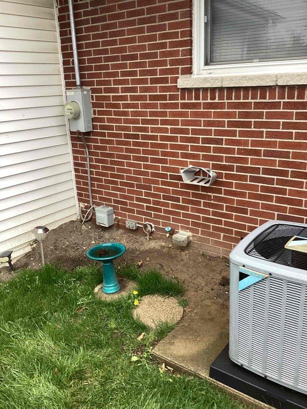 Responded to service call for air conditioning system not starting and short cycling after approximately 20 seconds of operation. Performed diagnostic inspection on Daikin split system installed in 2017, with condenser unit located at rear of residence. Testing revealed compressor shorted to ground, rendering outdoor unit inoperable. Discussed replacement options with homeowner, who requested estimate for condenser-only replacement while acknowledging potential compatibility considerations with existing indoor air handler. Documented system conditions and captured photographic evidence of outdoor condenser unit and indoor air handling equipment for estimate preparation purposes.