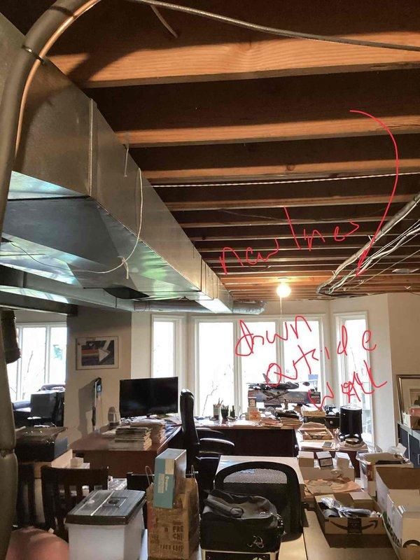 Responded to service call for second floor air conditioning unit experiencing short cycling issue where system would turn on and immediately shut off. Performed diagnostic evaluation on 15-year-old AC system with outdoor condensing unit located behind residence and air handler/coil assembly in basement. Presented equipment replacement estimate options to address the failing system and discussed timeline preferences with homeowner for installation scheduling.