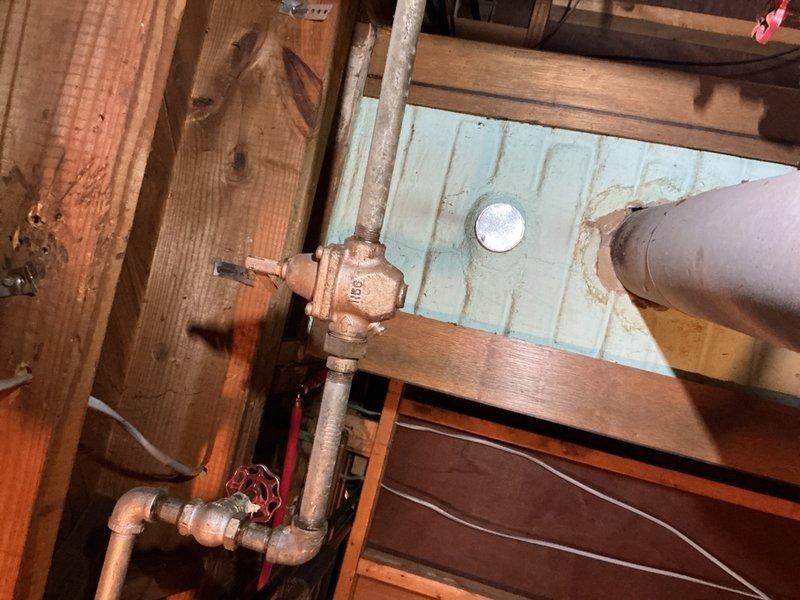 Completed preventive maintenance tune-up on 20+ year old HVAC system located in basement. Performed comprehensive inspection of furnace unit, verified operational status of all components including control panel and thermostat, examined copper plumbing connections and gas valve assembly for proper function and safety, and inspected ventilation piping and ductwork. All systems found to be operating within normal parameters at time of service.