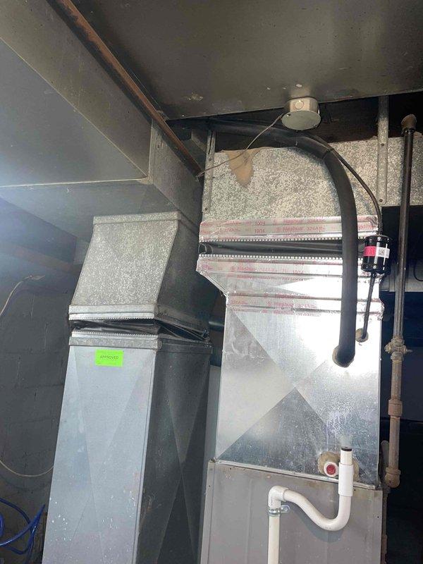 Completed diagnostic evaluation on 1988 furnace and air conditioning system experiencing blower fan failure. Identified failed heat exchanger, failed fan relay preventing blower operation, dirty condenser coil, clogged air filter, and condensate drain line requiring service. Provided comprehensive replacement estimate for aging HVAC system due to multiple critical component failures affecting both heating and cooling functionality.