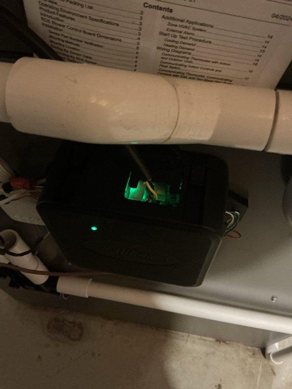 Responded to service call for recently installed furnace that failed to restart following city inspection testing. Upon arrival, performed diagnostic evaluation of basement-located unit and confirmed furnace ignition system and burner assembly were functioning properly with blue flame visible through observation port. Determined that unit had entered normal purge cycle following inspection testing, which temporarily prevented immediate restart as designed safety feature. Verified blower motor operation, checked all electrical connections and control board functionality, and confirmed proper gas valve operation. Educated homeowner on standard purge cycle timing and safety protocols that prevent immediate furnace restart after shutdown. System returned to normal operation without requiring component replacement or repair.