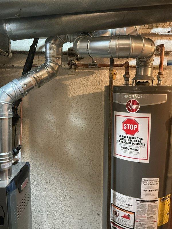 Completed full HVAC system installation including 70,000 BTU furnace and 2-ton rear-discharge air conditioning unit. Installed new thermostat, humidifier, and reconnected all electrical, mechanical, and plumbing connections per code requirements. Obtained mechanical, plumbing, and electrical permits for the installation. Verified proper operation of all equipment, checked refrigerant charge, tested airflow at 500 CFM, and confirmed system meets AHRI certification standards. Installation qualifies for utility rebate program and all components are functioning within manufacturer specifications.