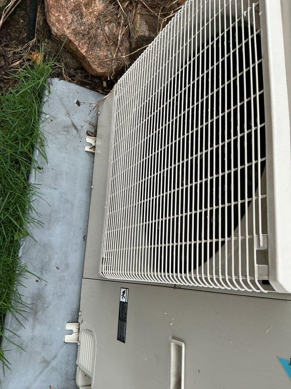 Completed comprehensive spring tune-up on a four-year-old Daikin outdoor condensing unit located on the south side of the residence. Performed full system inspection including refrigerant line assessment, electrical connection verification, condenser coil cleaning, and operational testing to ensure optimal cooling performance for the upcoming season.
