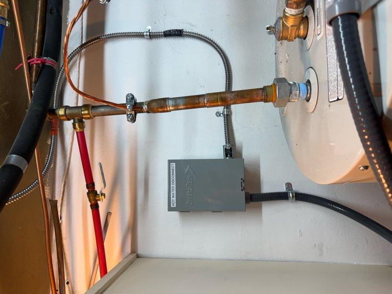Responded to service call for no hot water condition following 50-gallon electric water heater installation. Performed electrical reconnection of water heater that had been previously disconnected, restoring power to the unit. Verified proper electrical connections, tested system operation, and confirmed hot water restoration after extended outage period.