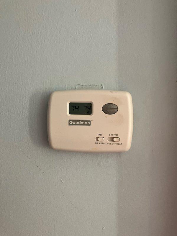 Provided comprehensive estimate for replacement of existing 10+ year old natural gas furnace and air conditioning system located in basement. Evaluated current equipment operation, electrical panel capacity, and existing Goodman thermostat configuration to determine optimal replacement specifications and compatibility requirements.