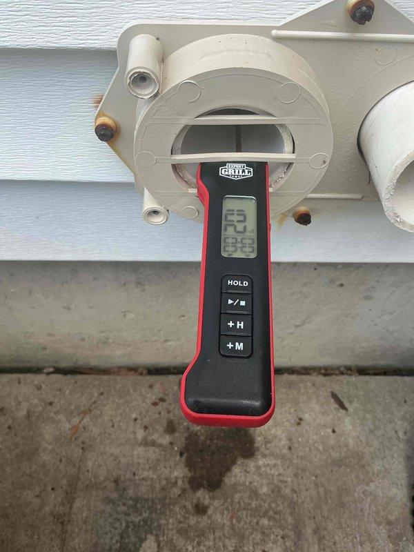Responded to service call for 5-year-old furnace in basement displaying "G F S flame fail in run mode" error. Performed comprehensive tune-up maintenance including system diagnostics, flame sensor inspection and cleaning, burner assembly examination, and verification of proper ignition sequence. Tested gas pressure at meter (37.8" reading documented), inspected intake/exhaust venting at exterior termination point, confirmed all safety controls operational, and cycled unit multiple times to verify error code resolution and stable operation.
