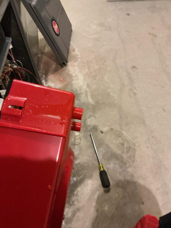 Completed comprehensive AC inspection on basement-located coil system of unknown age. Assessed and addressed leaking humidifier line issue. Performed standard tune-up procedures including system evaluation, component inspection, and operational testing to ensure proper cooling performance and efficiency.