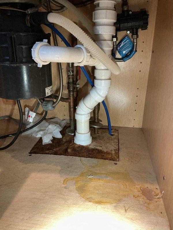 Replaced kitchen faucet with new bronze single-handle unit, ensuring proper mounting and secure connections to existing water supply lines. Tested installation for leaks and verified proper drainage function, with system operating correctly upon completion.