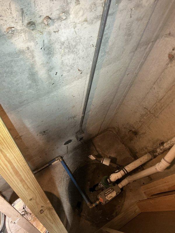 Responded to a water leak at the city-side meter shutoff valve in the basement that had been active for approximately one week. Upon inspection, confirmed the shutoff valve required replacement due to active leaking at the connection point. Replaced the defective meter shutoff valve with new hardware, tested the system for proper operation and verified no additional leaks were present at the repair site or surrounding copper supply lines.