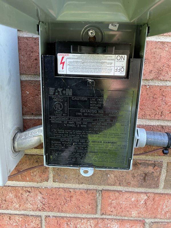 Completed comprehensive Gold AC Inspection and spring maintenance on a 2-year-old air conditioning system. Performed full system evaluation including inspection of outdoor disconnect switch, verified proper electrical connections and amperage ratings at 30 AMP/240 VAC service disconnect. Assessed integrated humidifier unit connected to ductwork system, confirmed proper installation and operational status. All components found to be in good working condition with no immediate repairs required.