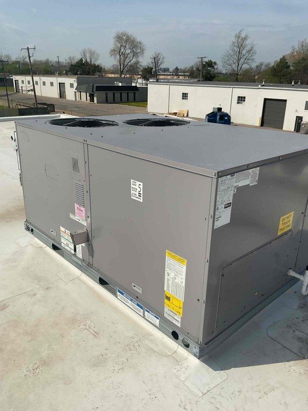 Completed commercial maintenance agreement inspection on six HVAC units consisting of five rooftop package units and one split system at commercial facility. Accessed rooftop equipment via ladder and performed comprehensive preventive maintenance inspections on all units, verifying operational status of heating and cooling systems. Inspected and documented air filtration systems, confirming proper filter installation and condition throughout equipment.