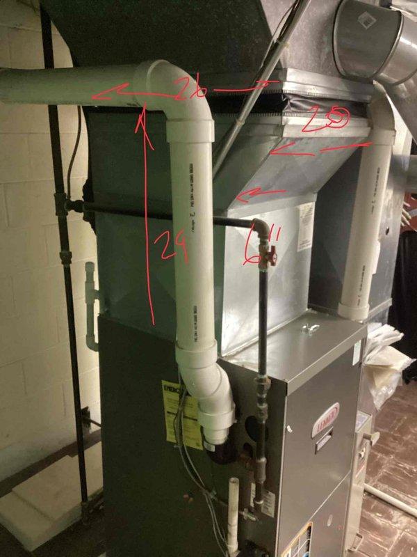 Completed comprehensive site assessment for full HVAC system replacement on residential property with dual-zone configuration. Documented existing two-unit system setup, including furnace installation in basement utility area with associated ductwork, water heater, and mechanical connections. Photographed exterior electrical service infrastructure showing dual meter configuration and conduit routing to support equipment specifications. Evaluated current system layout, structural considerations, and utility connections to develop accurate replacement proposal for whole-home heating and cooling solution.