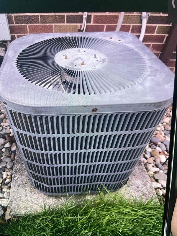Completed comprehensive tune-up service on 10+ year old air conditioning system with outdoor condenser unit and two indoor coil locations (basement and main floor). Performed standard maintenance procedures including system inspection, cleaning of condenser coils and filter media which showed moderate dust and debris accumulation, verification of refrigerant levels, electrical component testing, and operational assessment. Unit showed typical wear consistent with age but maintained functional integrity; system cycled properly and all safety controls operated within normal parameters upon completion of service.