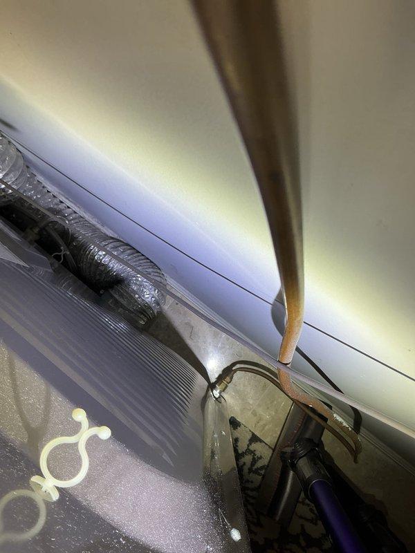 Replaced aging copper gas line serving basement dryer in tri-level residence constructed circa 1969 with new flexible gas connector meeting current code requirements. Removed original rigid copper piping and installed approved flexible gas line with proper shutoff valve, ensuring secure connections and testing system for leaks upon completion.