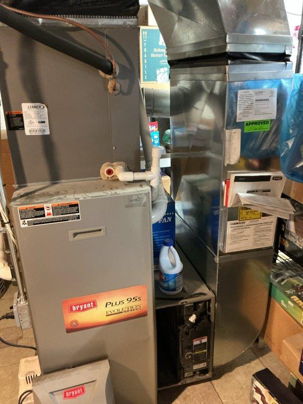 Completed Gold AC inspection on 10-year-old system with air handler located in basement. Unit is operational and functioning properly. Advised customer that area surrounding outdoor condenser unit needs to be cleared of debris and animal waste to ensure proper airflow and system efficiency.