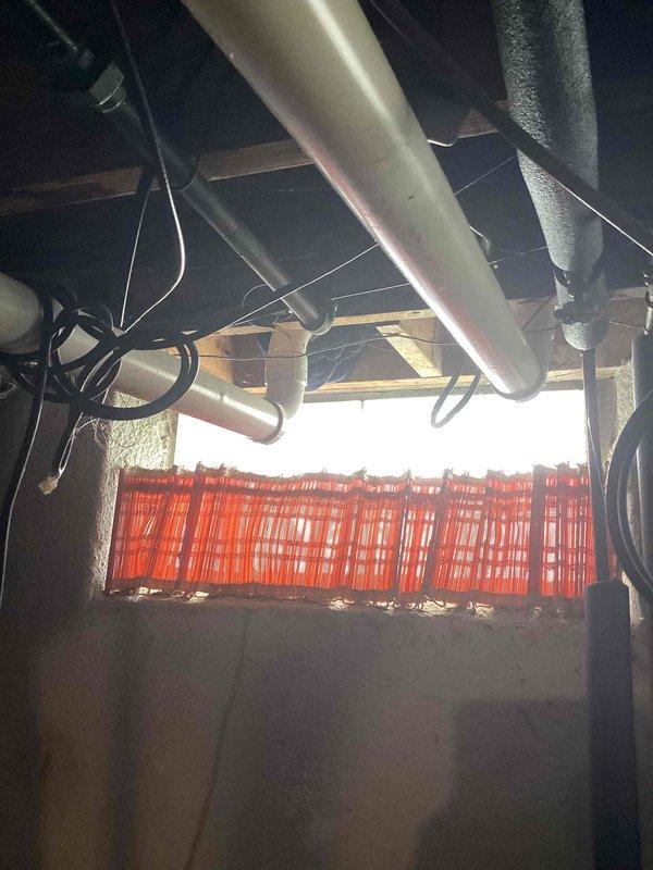Provided estimate for replacement of non-operational 10-year-old Tempstar natural gas furnace located in basement. Assessed existing equipment configuration including ductwork routing through floor joists and current PVC venting system. Documented equipment location, fuel type, and mechanical room layout to prepare comprehensive replacement proposal for new gas furnace installation.