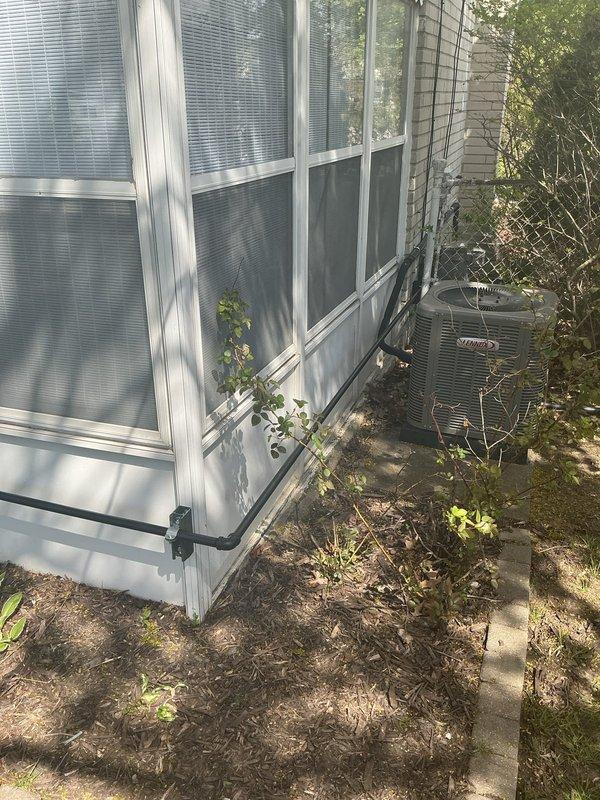 Installed new gas line from existing supply to outdoor grill location on residential property. Routed black iron pipe along exterior foundation, ensuring proper support and code-compliant installation. Pressure tested system and verified all connections for safe operation.