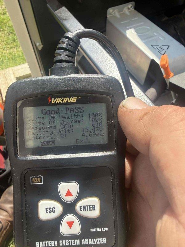 Completed scheduled maintenance on a 22kW Honeywell residential standby generator per maintenance plan requirements. Performed comprehensive system diagnostics including battery load testing using analyzer, which confirmed battery health at 100% with measured CCA of 580, voltage reading of 13.34V, and internal resistance of 4.00mΩ. Inspected and tested Evolution 2.0 controller functions, verifying proper operation of AUTO, MANUAL, and OFF modes. All systems tested and confirmed operational.