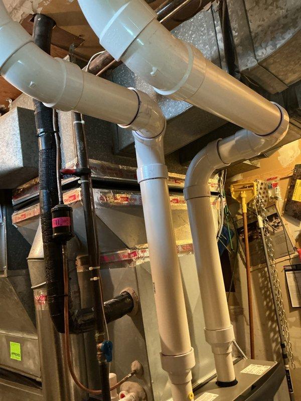 Completed comprehensive Gold AC and furnace inspection on 2024 model HVAC system with air handler located in basement. Performed thorough examination of furnace, air conditioning unit, refrigerant lines, condensate drainage system, electrical connections, and thermostat operation. All equipment found to be operating within normal parameters with no deficiencies noted at time of inspection.