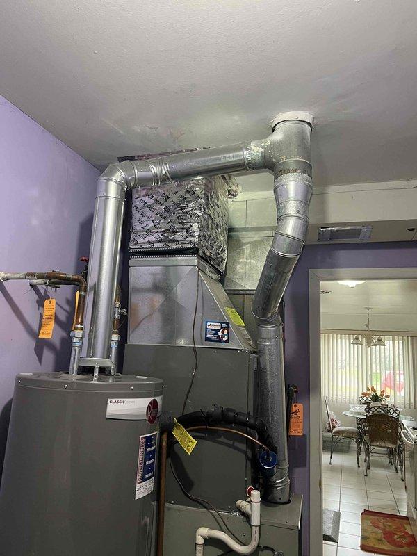 Completed furnace tune-up and safety inspection on basement-located unit over 10 years old. Performed comprehensive system evaluation including electrical measurements using clamp meter, verifying amp draw and voltage readings within manufacturer specifications. Inspected all major components including heat exchanger, burners, blower assembly, and ductwork connections. Completed city certification paperwork as requested, documenting equipment condition and operational status. System found operating properly with no immediate repairs needed. Contacted property owner upon completion per instructions to arrange payment method.