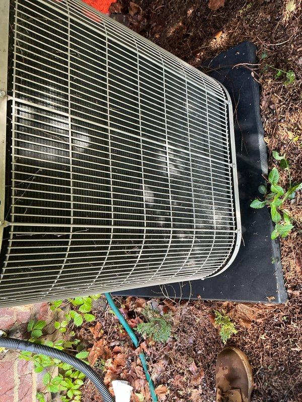 Completed routine AC tune-up on a six-year-old outdoor condenser unit. Performed standard maintenance procedures including inspection of electrical connections at disconnect box, verification of proper refrigerant levels, cleaning of condenser coils, and testing of system operation. Unit is operating within normal parameters with no issues identified or repairs required at this time.