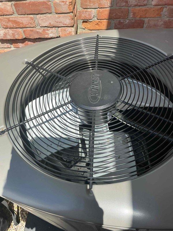 Performed air conditioning system start-up for basement coil installation. Verified outdoor condenser unit operation, confirmed proper fan motor function and electrical connections at disconnect box. Customer expressed interest in upgrading to Ecobee thermostat for enhanced system control.
