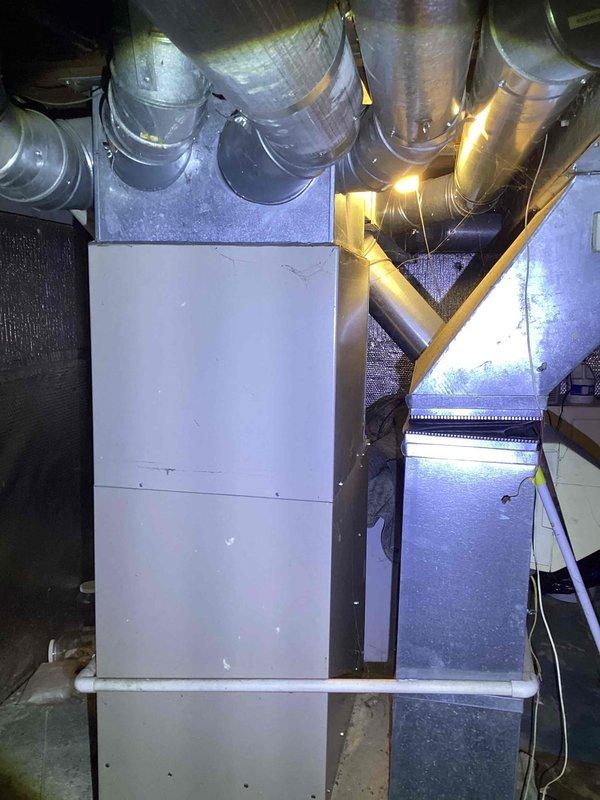 Provided comprehensive estimate for complete HVAC system replacement following theft of existing air conditioning unit. Assessment included evaluation of basement-installed furnace and air handler with associated ductwork distribution system, as well as specifications for new outdoor condensing unit to restore cooling capacity. Quoted natural gas furnace replacement options compatible with existing infrastructure and duct configuration to ensure proper system performance and efficiency.