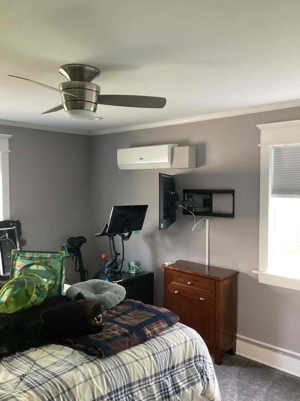 Responded to service call for ductless mini-split system experiencing reduced cooling performance in living room/bedroom area. Performed comprehensive inspection of wall-mounted indoor unit and assessed system operation. Evaluated refrigerant levels, airflow, and overall system functionality to determine whether unit required recharging or replacement. Provided estimate for mini-split replacement options based on findings from diagnostic assessment.