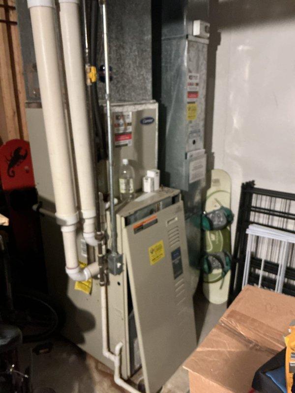 Responded to no heat call with thermostat set to 71°F and indoor temperature at 65°F. Upon arrival, inspected furnace unit and associated components in basement mechanical room. Diagnosed system failure, performed necessary repairs to restore heating operation, and verified proper function with successful system startup and temperature recovery.