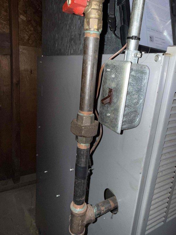 Performed city certification inspection on 24-year-old HVAC system located in basement. Inspection included comprehensive evaluation of furnace components, gas valve assembly, humidifier, thermostat, and hot water tank. Identified and documented failed heat exchanger, which was marked on unit per safety protocols; system requires immediate attention due to safety concerns associated with compromised heat exchanger integrity.