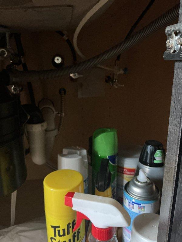 Completed gas line repairs in basement utility area. Inspected and serviced copper gas piping system with multiple vertical and horizontal runs, including brass fittings, valves, and pressure gauges mounted to cinder block walls. Verified integrity of connections and tested system for proper operation and safety compliance.