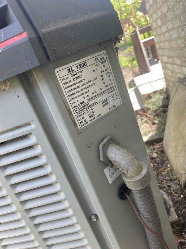 Provided comprehensive estimate for replacement of 10+ year old residential HVAC system including outdoor AC condenser unit (currently an XL 1200 model) and basement-installed Carrier natural gas furnace with air handler. Evaluated existing equipment configuration including ductwork, condensate drainage lines, and electrical connections to determine specifications for new system installation.