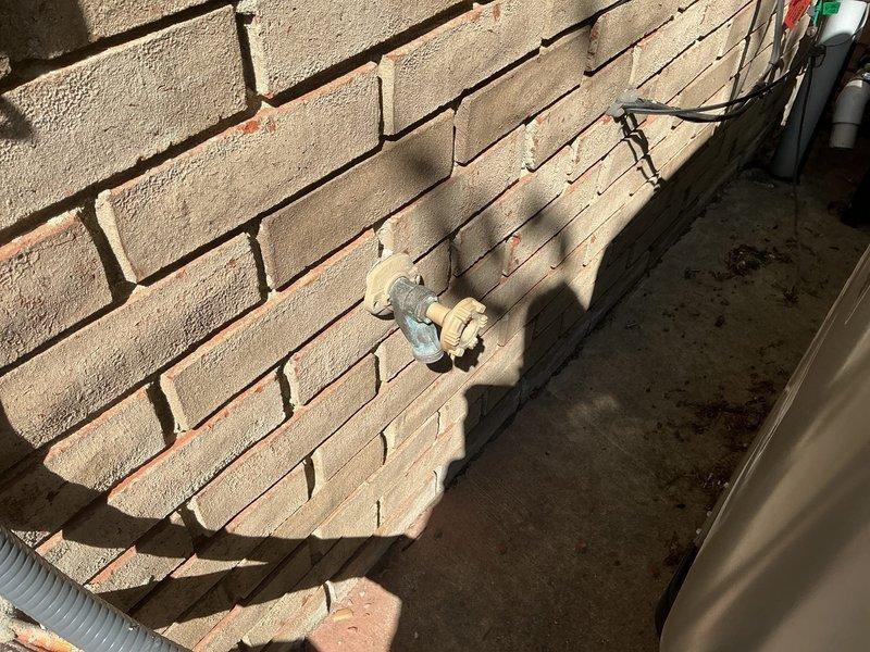 # Outdoor Spigot Replacement

Replaced two exterior hose bibs mounted on brick wall surfaces. Removed existing worn spigots and installed new frost-free sillcocks with brass adapters and shutoff valves. Addressed compromised mounting points on weathered masonry by securing fixtures with appropriate anchoring hardware. Verified proper water flow, tested for leaks at all connection points, and confirmed operational functionality of both replacement units. All plumbing connections sealed and secured to prevent future water intrusion.