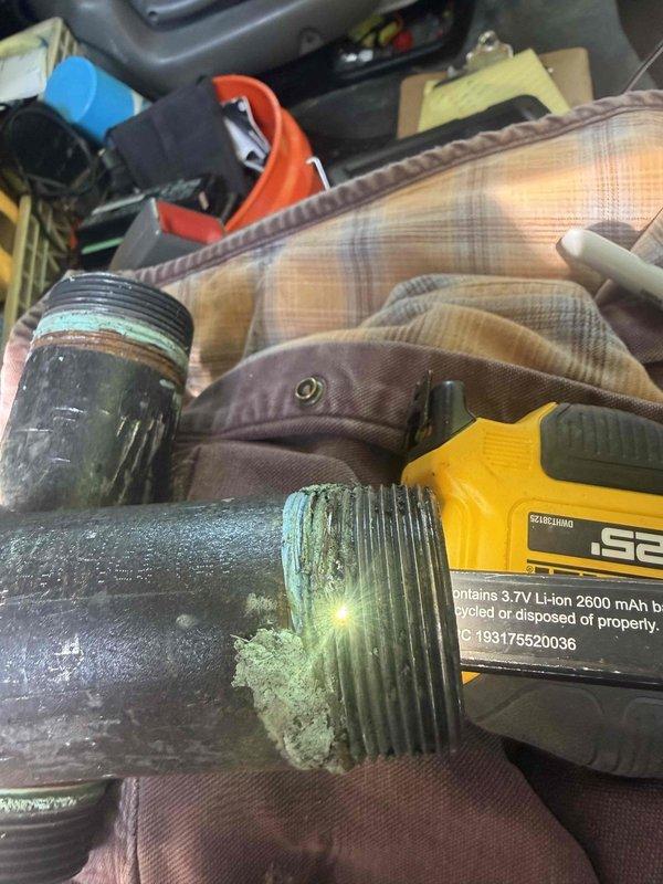 Completed warranty repair on corroded boiler piping system, replacing heavily deteriorated threaded pipe fittings that exhibited extensive oxidation and green patina buildup. Performed AC start-up procedures and serviced basement evaporator coil to ensure proper system operation for the upcoming cooling season.