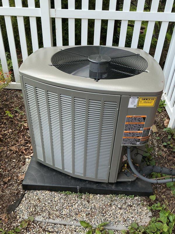 Completed comprehensive AC tune-up on brand new outdoor condenser unit. Performed full system inspection including refrigerant line check, electrical connections verification, and condenser coil assessment. Unit operating within manufacturer specifications with all components functioning properly and no deficiencies noted.