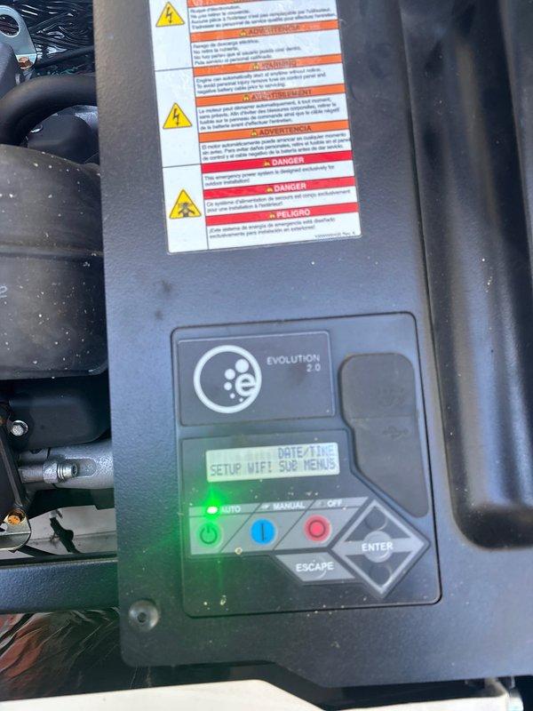 Performed scheduled maintenance and compliance work on standby generator system. Replaced battery to ensure reliable backup power operation and proper starting capability. Installed weatherproof cover on ground fault interrupter (GFI) receptacle per city inspector requirements to meet current electrical code standards. Verified generator control panel operational status and confirmed AUTO mode functionality. All work completed to bring unit into compliance with municipal inspection requirements.