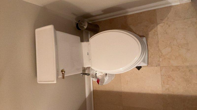Completed toilet and flange replacement in residential bathroom. Removed existing toilet fixture, replaced deteriorated flange assembly, and reinstalled toilet with new wax ring seal to ensure proper connection to waste line. Verified water supply connections and tested for leaks upon completion.