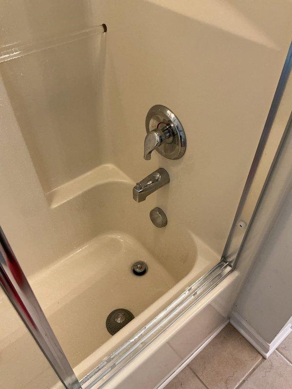 Responded to a water leak complaint originating from a pipe located directly beneath the shower unit. Upon inspection, identified the source of the leak in the shower plumbing system and assessed the affected area, including the adjacent closet space where water intrusion was evident. Completed necessary repairs to eliminate the leak and restore proper function to the shower plumbing assembly.