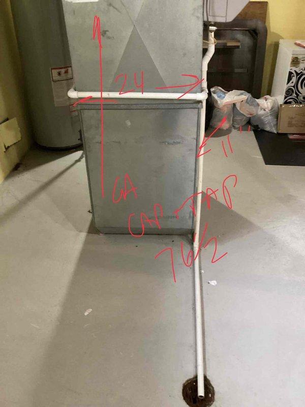 Conducted on-site assessment of non-operational natural gas furnace located in basement, with equipment exceeding 10 years of service life. Evaluated existing HVAC system including air handler unit, electrical service panel with circuit breakers, condensate drain lines, and associated components to provide comprehensive replacement estimate. Documented equipment specifications, measurements, and electrical requirements including capacitor and stat configurations for proper system sizing and installation planning.