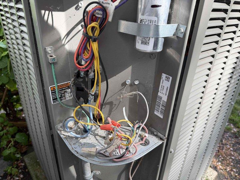 Completed comprehensive Gold AC inspection on residential air conditioning system under 10 years old with air handler located in basement. Unit confirmed operational at time of service. Performed thorough inspection of outdoor condensing unit including electrical connections, control components, capacitor, and refrigerant line connections. Inspected interior electrical panel with all wire terminals, contactors, and safety controls. Verified proper operation of all system components. Advised customer to maintain clear area around outdoor condenser, removing debris and any animal waste to ensure proper airflow and system efficiency.